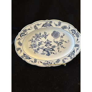Blue Danube Blue onion 12" Oval Platter Japan